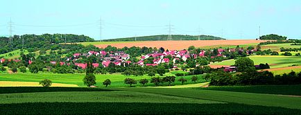 Häuser mit Landschaft umgeben